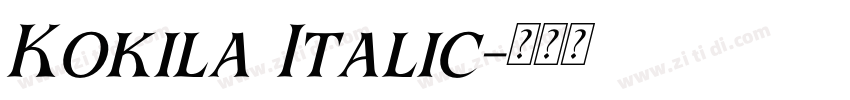 Kokila Italic字体转换
